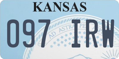 KS license plate 097IRW