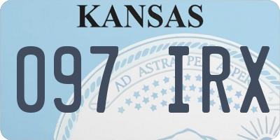 KS license plate 097IRX