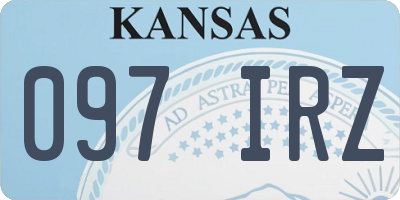 KS license plate 097IRZ
