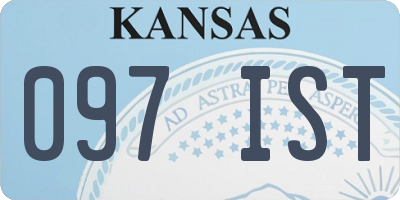 KS license plate 097IST