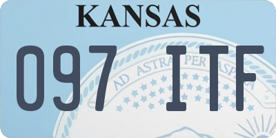 KS license plate 097ITF