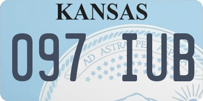 KS license plate 097IUB