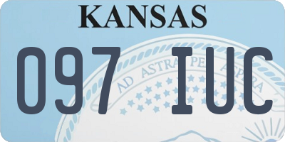 KS license plate 097IUC