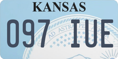 KS license plate 097IUE