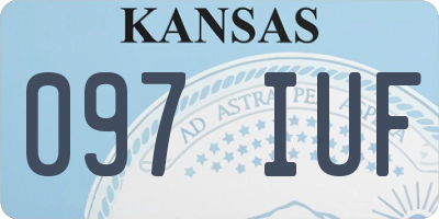 KS license plate 097IUF