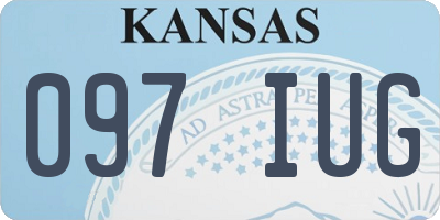KS license plate 097IUG