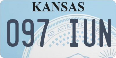 KS license plate 097IUN