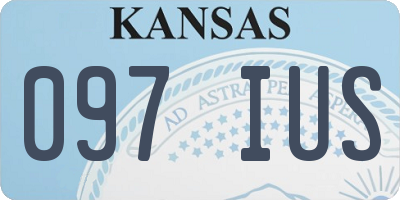 KS license plate 097IUS