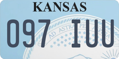 KS license plate 097IUU