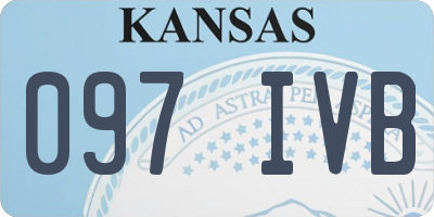 KS license plate 097IVB