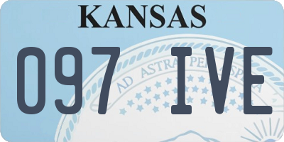 KS license plate 097IVE