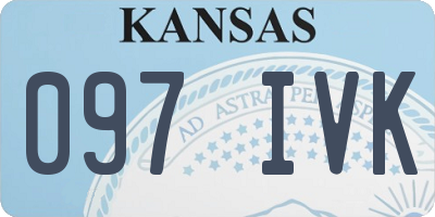 KS license plate 097IVK