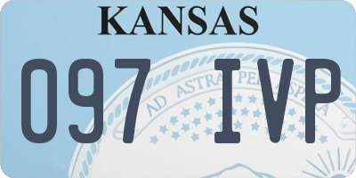 KS license plate 097IVP
