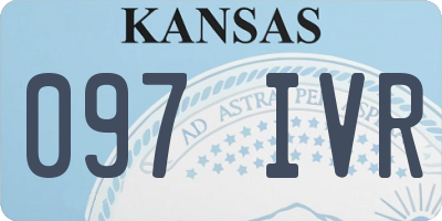 KS license plate 097IVR