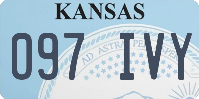 KS license plate 097IVY