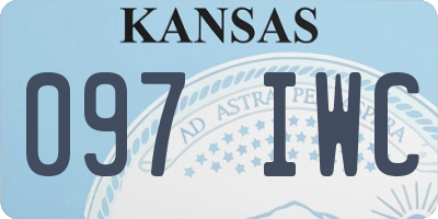 KS license plate 097IWC