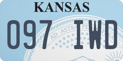 KS license plate 097IWD