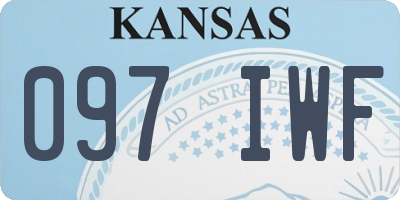 KS license plate 097IWF
