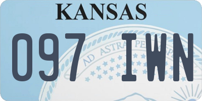 KS license plate 097IWN