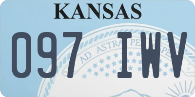 KS license plate 097IWV