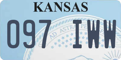 KS license plate 097IWW