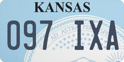 KS license plate 097IXA