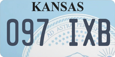 KS license plate 097IXB