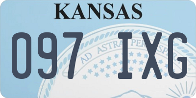 KS license plate 097IXG