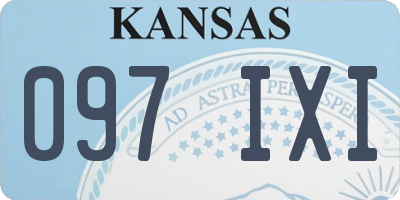 KS license plate 097IXI