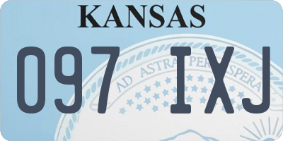 KS license plate 097IXJ