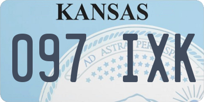 KS license plate 097IXK
