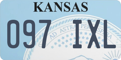 KS license plate 097IXL