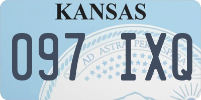 KS license plate 097IXQ