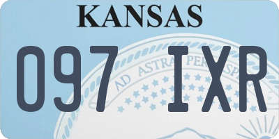KS license plate 097IXR