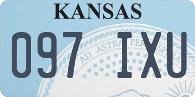 KS license plate 097IXU