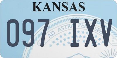 KS license plate 097IXV