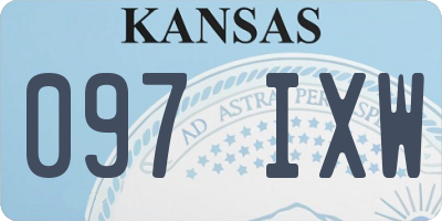 KS license plate 097IXW