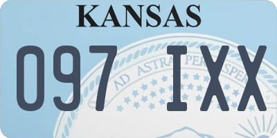 KS license plate 097IXX