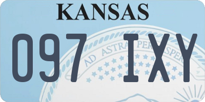 KS license plate 097IXY