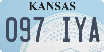KS license plate 097IYA