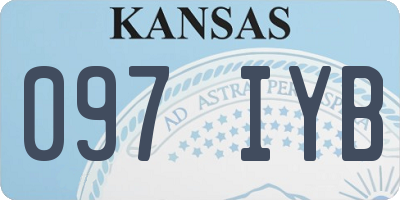 KS license plate 097IYB