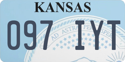 KS license plate 097IYT