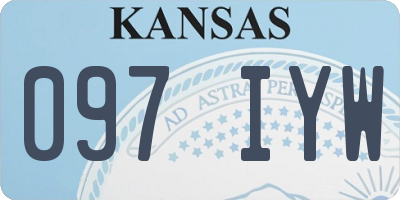 KS license plate 097IYW