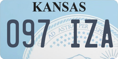 KS license plate 097IZA