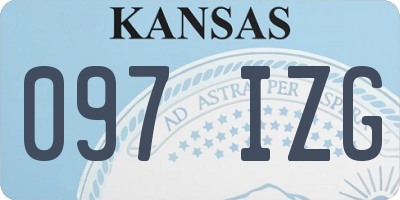 KS license plate 097IZG