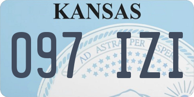KS license plate 097IZI