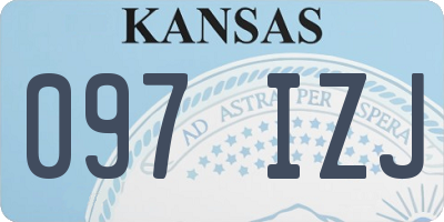 KS license plate 097IZJ