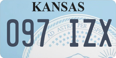 KS license plate 097IZX