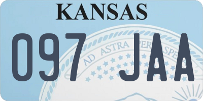 KS license plate 097JAA