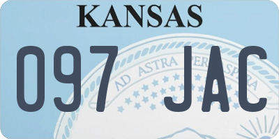 KS license plate 097JAC